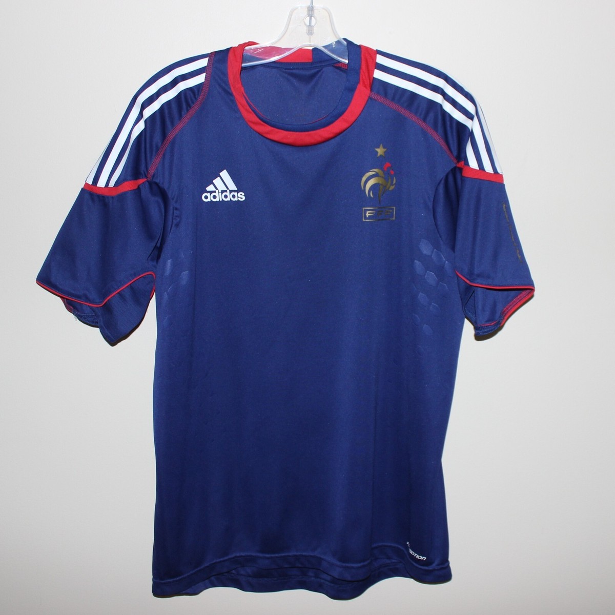 vintage FRANCE 2009-10 home training shirt Adidas Formotion soccer