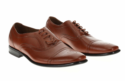 NEW! Delli Aldo Shoes Mens Everett 19006 Dress Cap Toe Leather Brown Size  US 11 | eBay