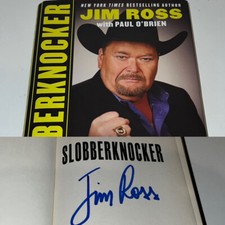 Jim Ross Signed Slobberknocker Hardcover Book WWE WWF WCW AEW NWA Wrestling Auto