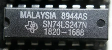 5PCS SN74LS247N BCD to Seven-Segment Decoder/Driver Motorola DIP-16 