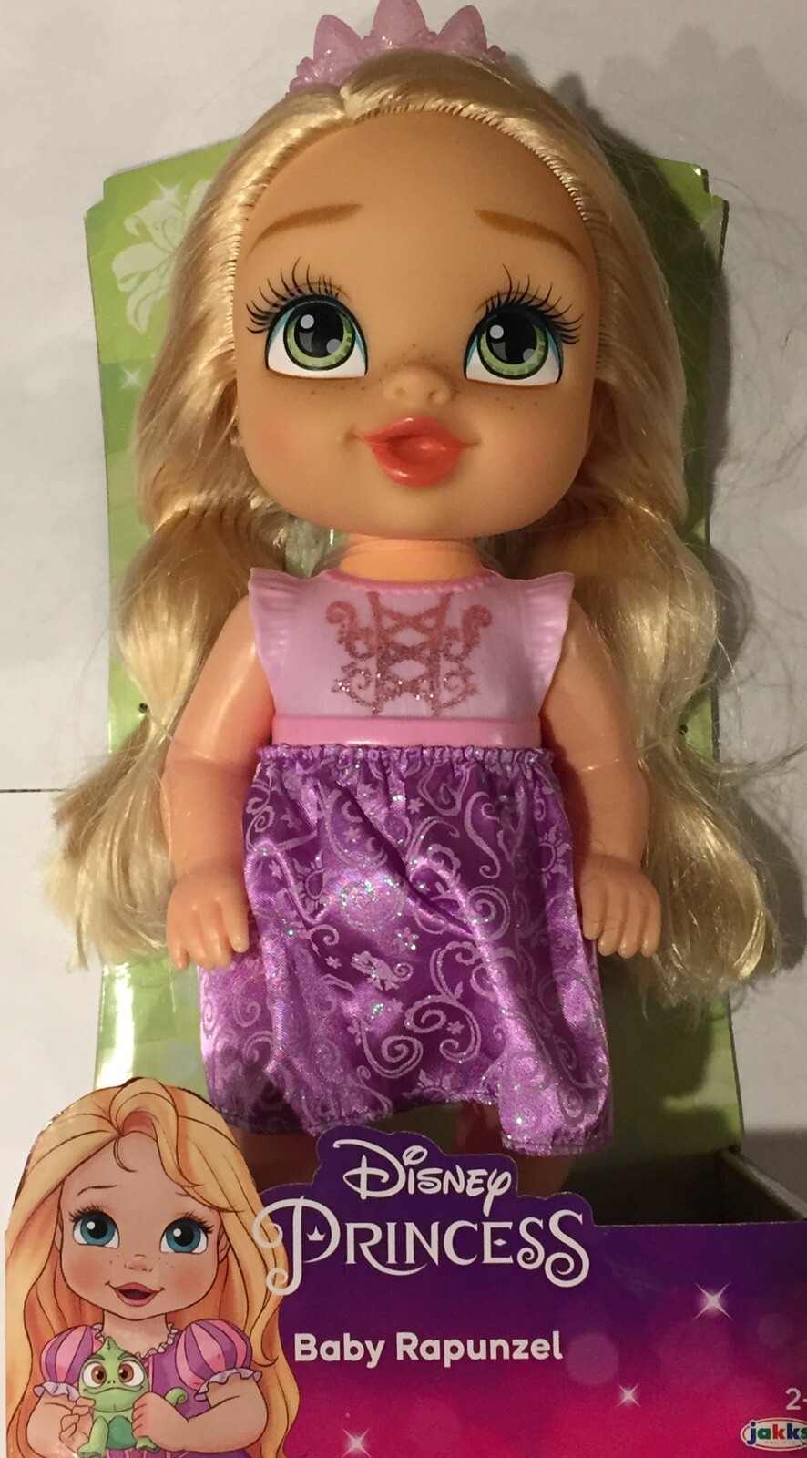 Disney Princess  Baby Rapunzel Doll 11&rdquo; With Crown New FRE