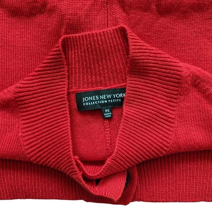 Chaleco de lana rojo para mujer Jones New York talla PS NUEVO Foto 3 de 4