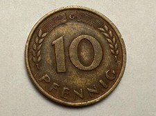 1949 Coin G German Empire 10 Pfennig Bank Deutscher Lander Post World War II