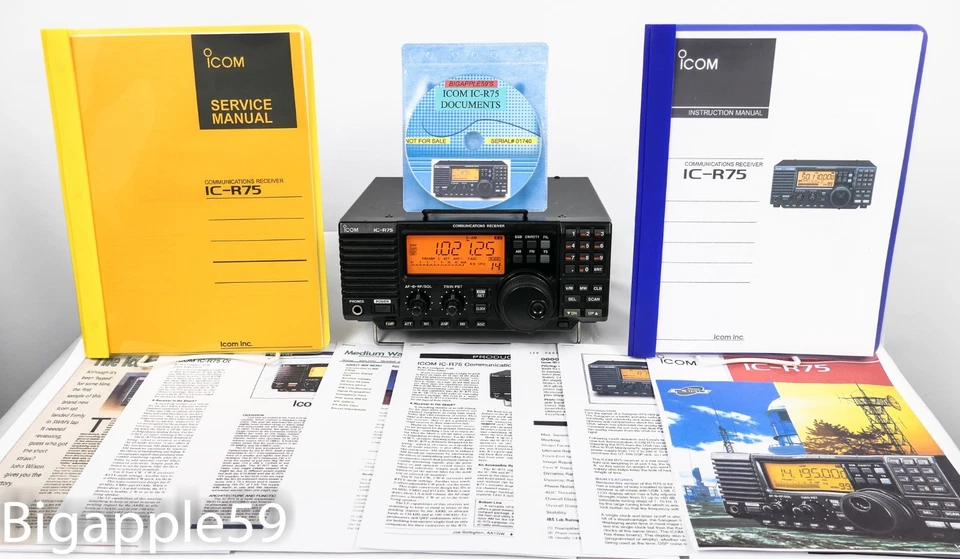 Icom IC-R75 Shortwave Amateur Radio Receiver w/ Sync Detector & UT-106 DSP Unit - Image 2 of 4