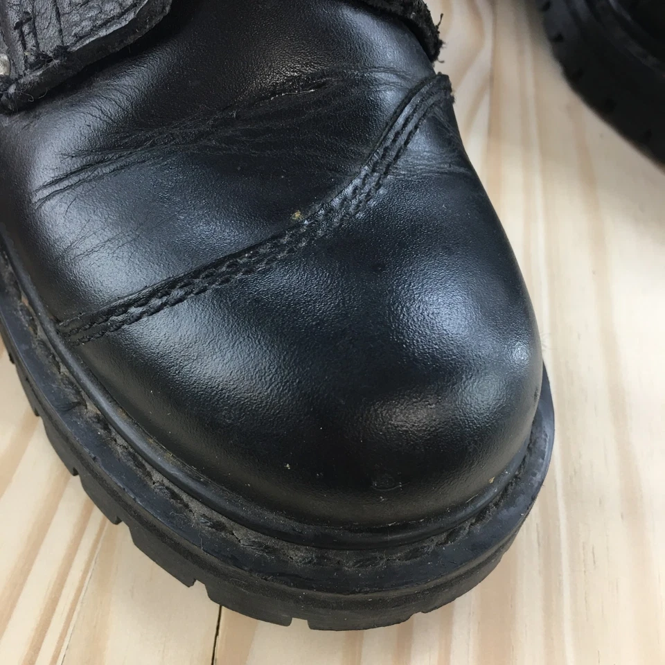 Harley Davidson Boots Womens 7 Combat Black Leather Lace Up Comfort Ankel Top - Image 4 of 4