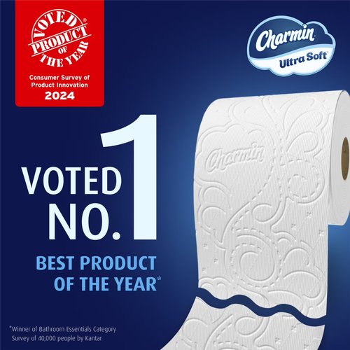 Charmin Ultra Soft Toilet Paper 24 Mega Rolls, 224 Sheets Per Roll Free Shipping - Picture 4 of 6
