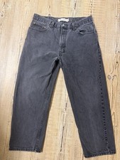 Levi's Jeans Mens 38x29 Black 550 Relaxed Fit Straight Leg Cotton Denim Pants