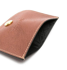Longchamp Epure Leather Flap Card Case Holder NIP Brown