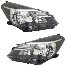 Scheinwerfer Set für Toyota Yaris P13 2014-2017 H4 Tagfahrlicht LWR Stellmoto