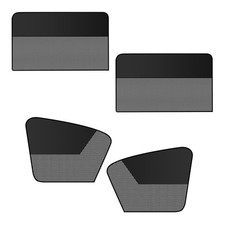Car Window Shades, Magnetic Side Window Sun Shade Curtain, Half Blackout  Ha...
