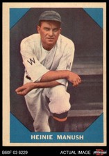 1960 Fleer #18 Heinie Manush Senators HOF 4 - VG/EX