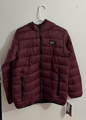 NWT Reebok Kids's Glacier Shield Insulated Puffer Jacket Classic Maroon L 14/16