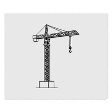 2 Mikrofaser Linsen-/Brillenputztücher "Baukran" (LC00035845)