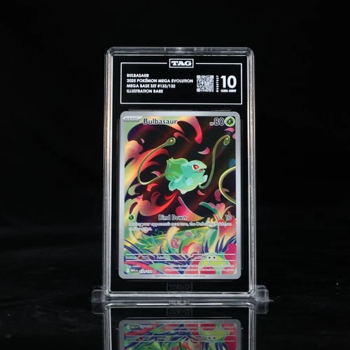 Bulbasaur 133/132 Me01: Mega Evolution Holo TAG 10 Gem Mint