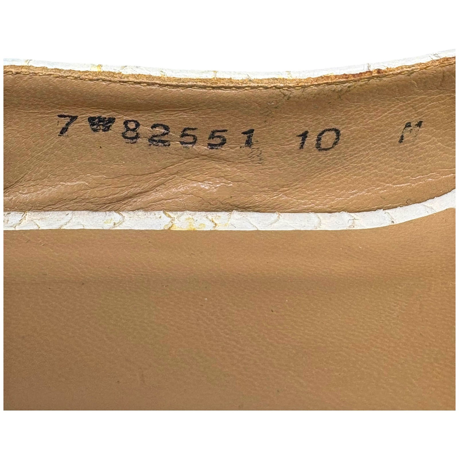 Stuart Weitzman Cream Iridescent Python Embossed … - image 4