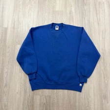Vintage Russell Athletic Sweatshirt Men's Large Blue Crewneck 90s USA Made 
