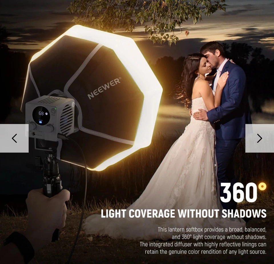 Neewer 12''Lantern Softbox NS7L Mount Quick Release 360° Omnidirectional New - Image 4 of 4