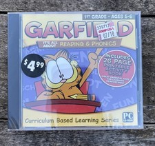 GARFIELD READING AND PHONICS 1ST GRADE PC CD ROM NIP