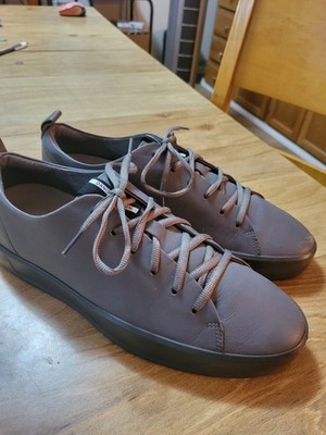 Mens Gray Leather Danish Designed Sneakers By ECCO. EU44 / US sz 10-10.5...