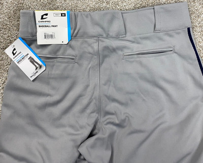 Champro Adult Baseball Pant Size M Medium Open Bottom Loose Fit Gray/Blue  NWT