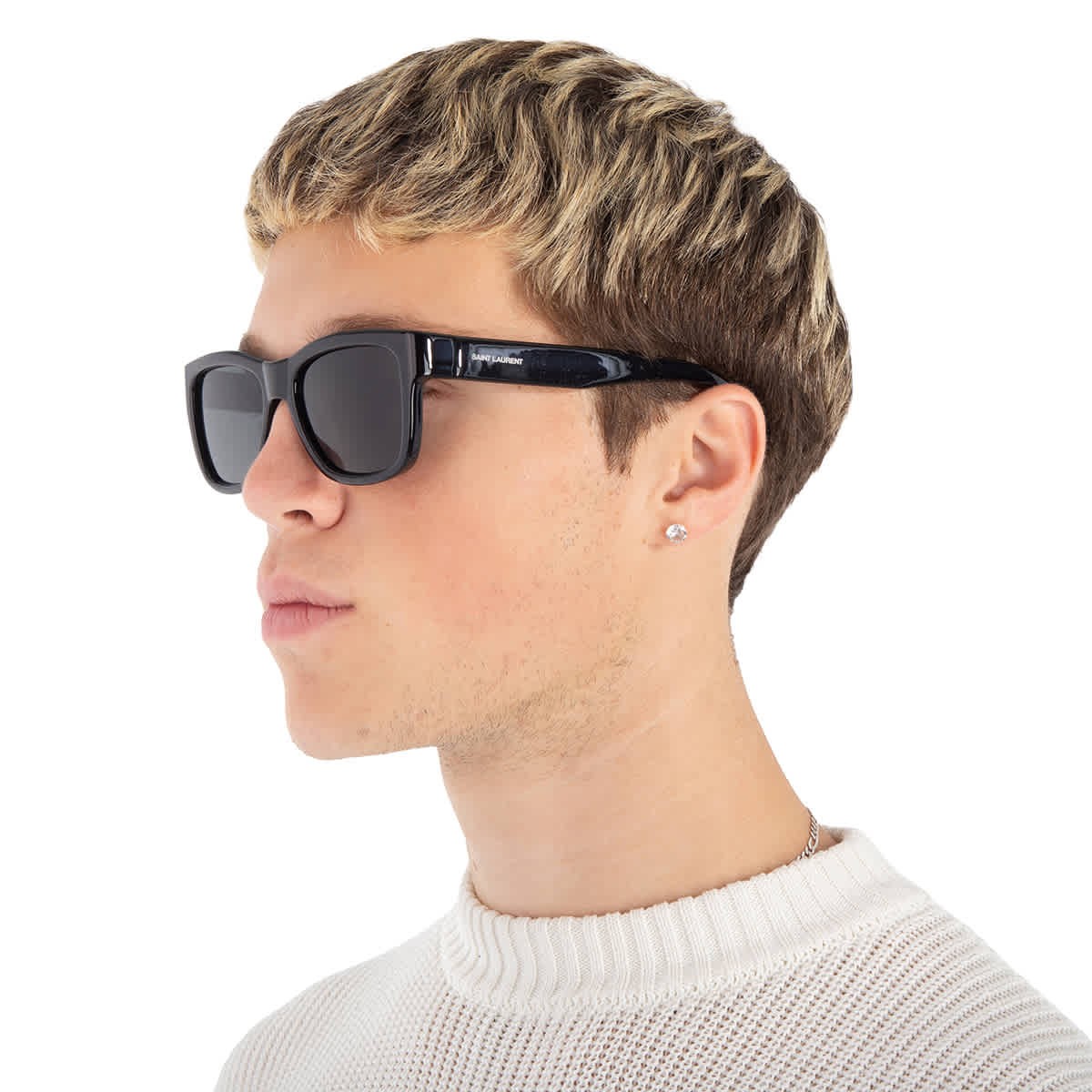 Occhiali da sole uomo Saint Laurent quadrati neri SL 674 001 54 SL 674 001 54