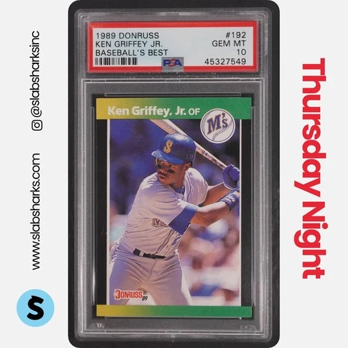 1989 DONRUSS BASEBALL'S BEST #192 KEN GRIFFEY JR. RC ROOKIE PSA 10