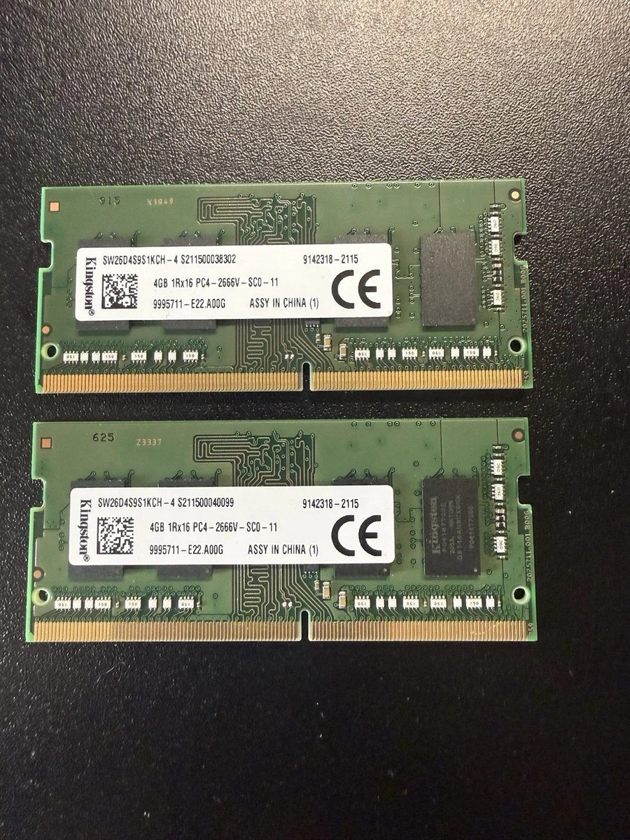 Kingston DDR4 SDRAM 4 GB Capacity per Module Memory (RAM) for sale