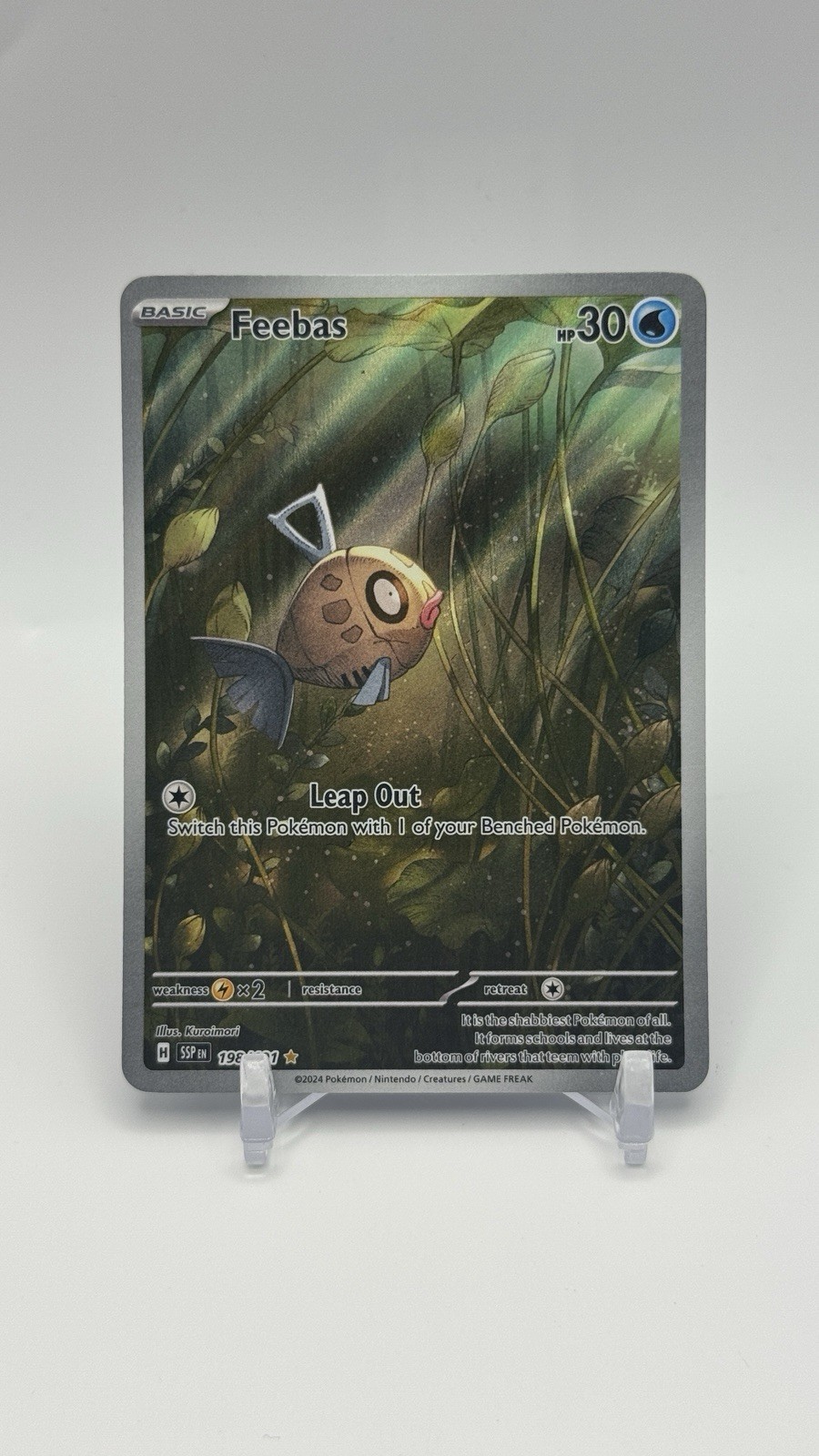 Pokemon Feebas 198/191 – SV08: Surging Sparks – Holo – English – Near Mint