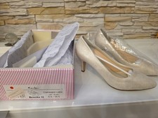 Rainbow Club Brooke II Brautschuhe Hochzeit Satin Pumps Gr. 39,5 CHAMPAGNE
