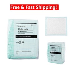 Green Underpads with Super Absorbent Polymer - 10 Count, 30 x 36 IN