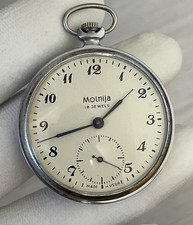 Molnija Pocket watch men's vintage open face mechanical Soviet USSR 1