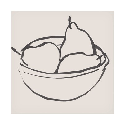 'Simple Pear II' Canvas Art by Annie Warren