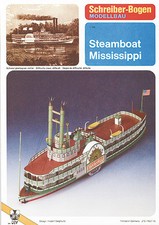 Kartonmodell Mississippi Raddampfer 1:100 Schreiber Bogen