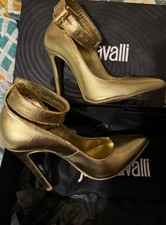 Escarpins Just Cavalli Talon Haut Bride Cheville - Multicolore - Taille US 9 / IT 39 - Neufs Sans Boîte