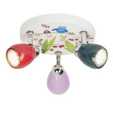 BRILLIANT Lampe Birds LED Spotrondell 3flg bunt | 3x LED-PAR51, GU10, 3W LED-Ref