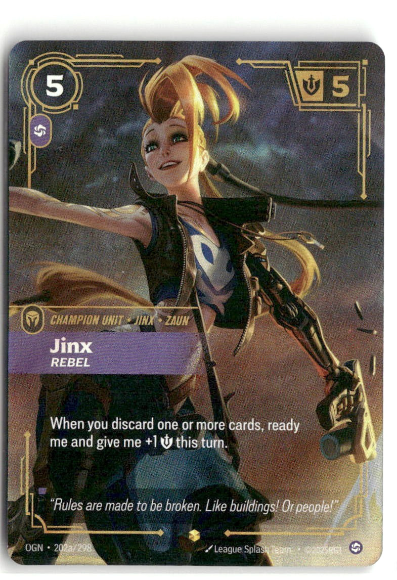 Jinx - Rebel 2025 Origins #202a/298 Showcase (Alternate Art) Price ...