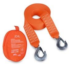 Tow Strap 2in X 20ft With Safety Hooks 15000 Lb Heavy Duty Recovery Tow Strap 2in X 20ft With Safety Hooks 15000 Lb Heavy Duty Recovery