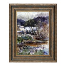 FOLKOR Rustic Plein Air Frame 16x20 Canvas Paintings Prints - Rustic Blue