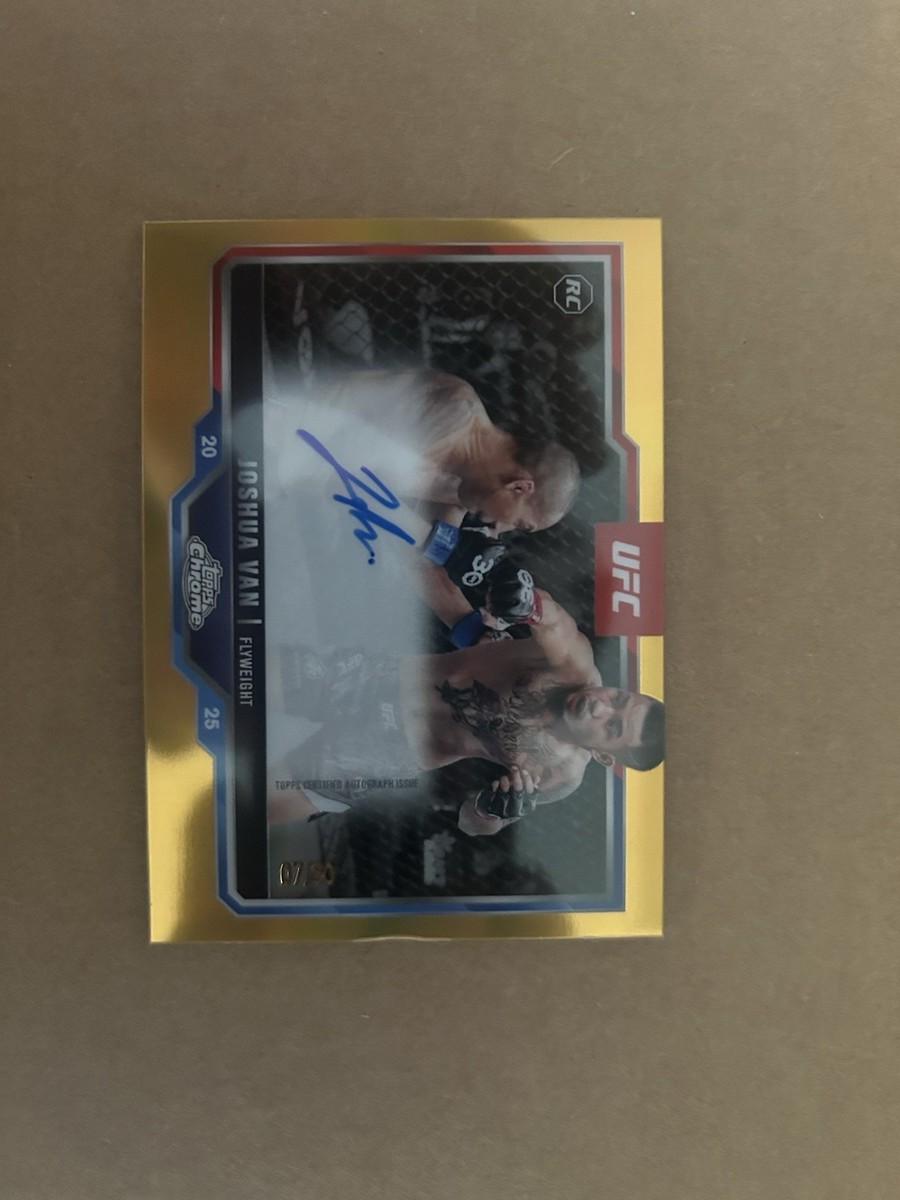 2025 Topps Chrome UFC JOSHUA VAN GOLD REFRACTOR ROOKIE AUTO SSP /50 WOW
