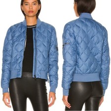 Alp N Rock Women's Metro Bomber Jacket in Moonlight Blue Size XL