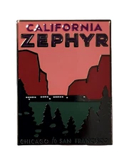 Amtrak California Zephyr  Route Collector Edition Enameled Lapel Hat Pin