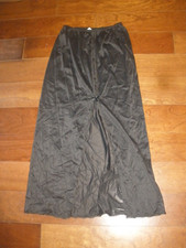 VIntage Women's Long Half-Slip w/Slit Black Vanity Fair M Nylon-Antron O86 
