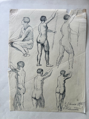 Akt - Frauen - Zeichnungen - um 1930 Student Münchner Kunstakademie - signiert