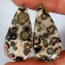 Paire de jaspe en peau de léopard 100 % naturelle 18,50 cts. 100 % cabine poi...