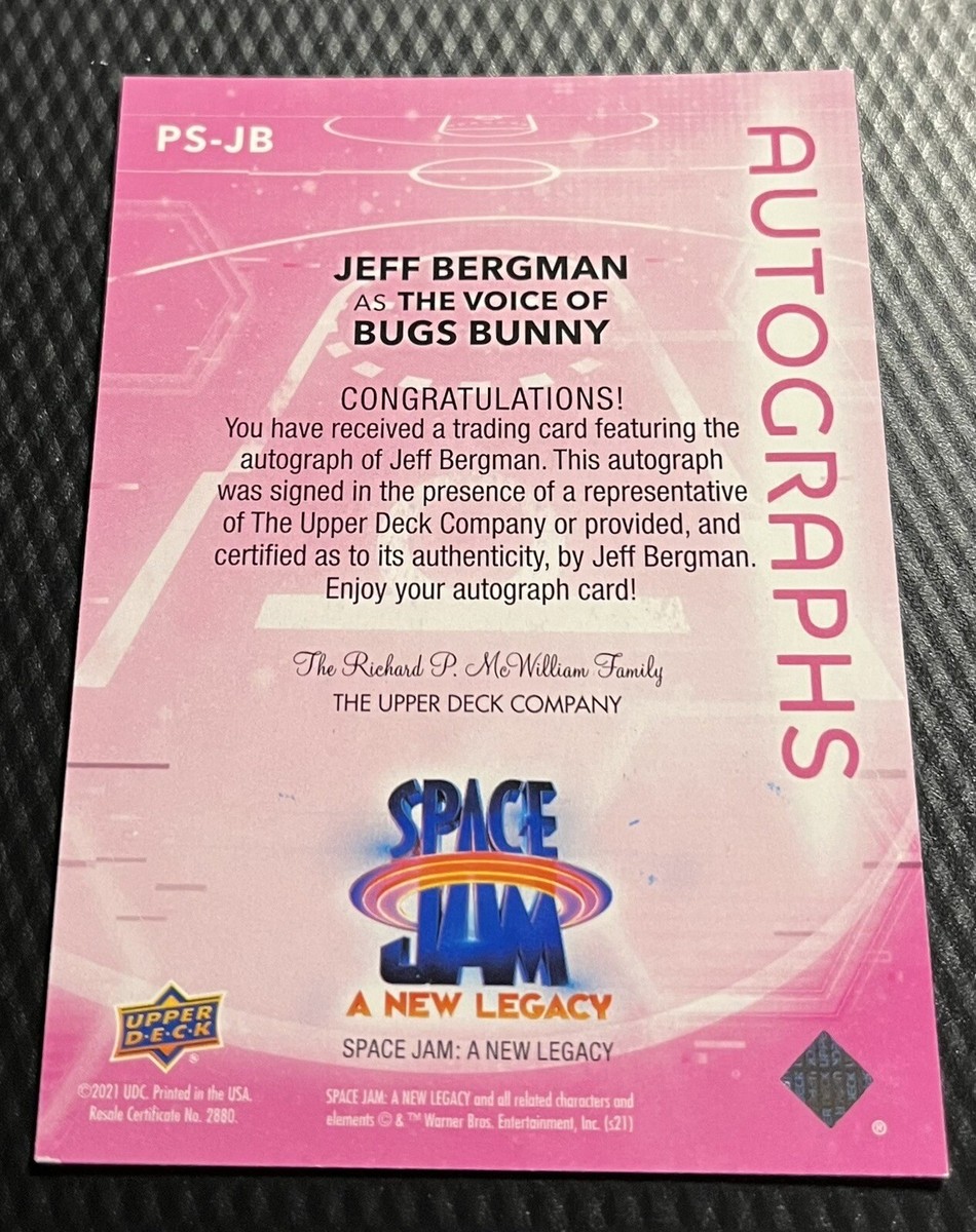 Jeff Bergman Space Jam Voice of Bugs Bunny New Legacy Auto #PS-JB
