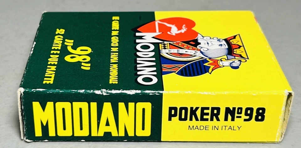 Carte Da Gioco Modiano Poker 98 Rosse o Blu Ramino Scala Playing Cards Deck Rare - Image 2 of 2