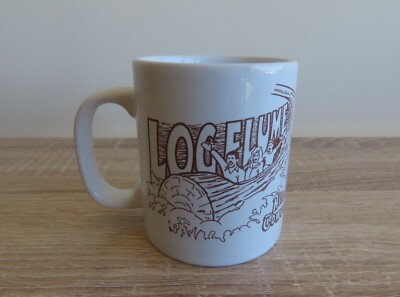 Vintage Alton Towers Log Flume Becher, Freizeitpark Fahrt Souvenir Ofen Handwerk
