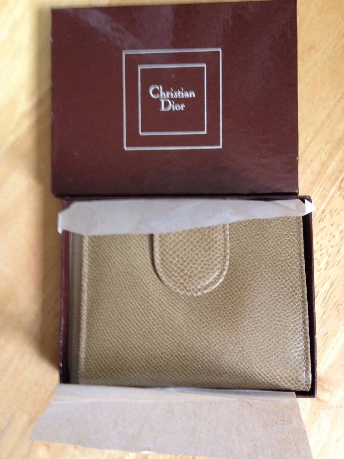 Sac à main portefeuille portefeuille authentique Christian Dior pochette en cuir neuf boîte originale neuf dans sa boîte