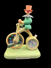 Vtg. Peter Clown Moving Musical Animated Alarm Clock Jinmei Japan NOT TESTED