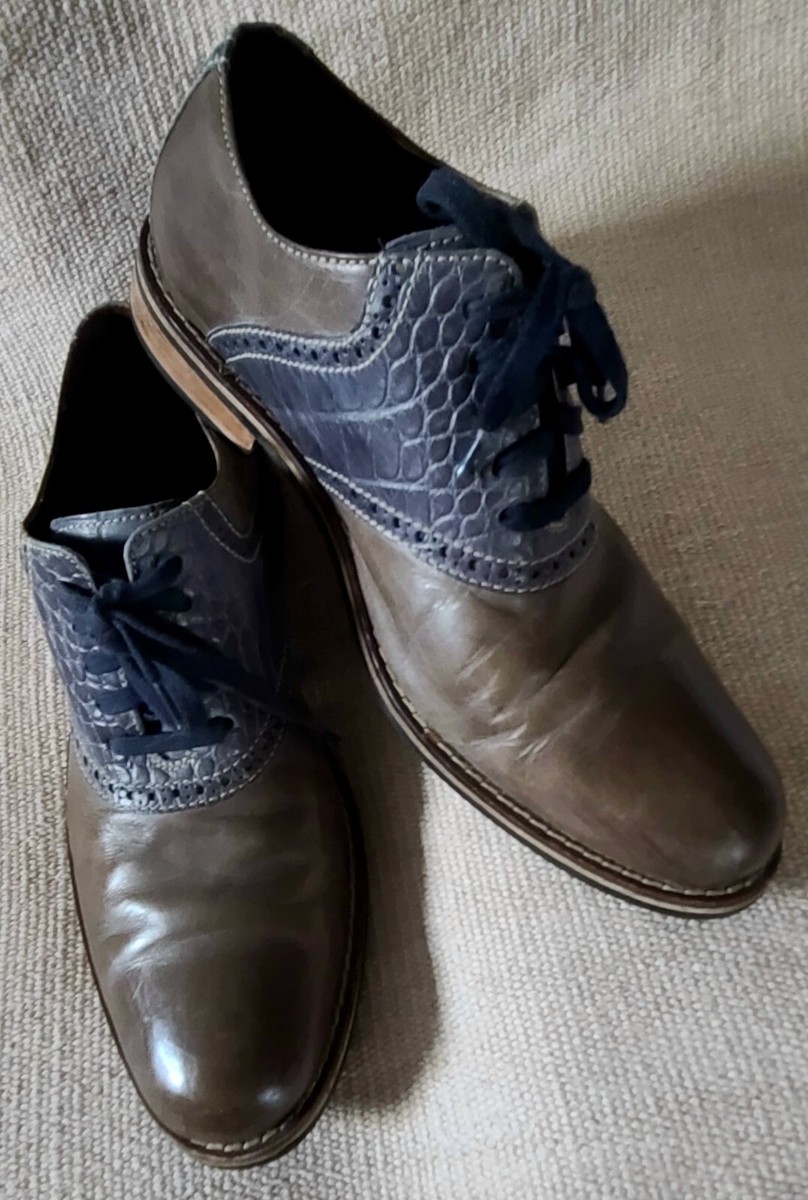 Cole Haan Gray and Blue Leather Saddle Oxfords Cole Haan | Shoes | Cole Haan Oxford Saddle | Poshmark main image 3